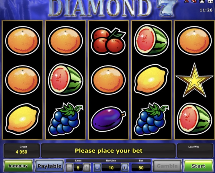 Игровой автомат «Diamond 7» в онлайн клубе Superslots