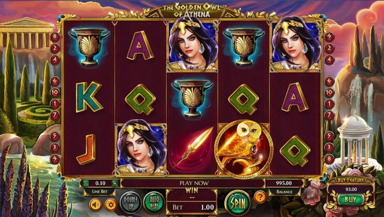 Игровой автомат «The Golden Owl of Athena» в казино X
