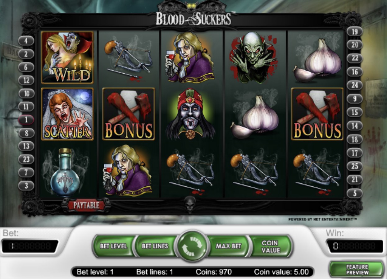 Игры с вампирами в популярном слоте «Blood Suckers»